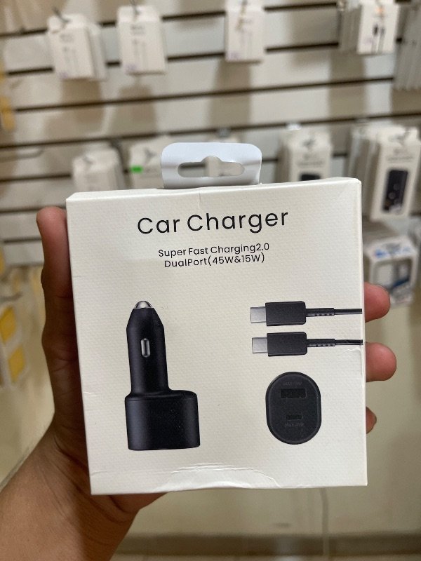 Cargador de carro 45W doble entrada